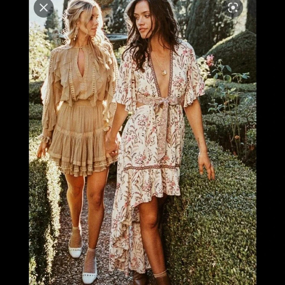 SPELL & The Gypsy Maisie Bambi Gown Strawberries & Cream Size Extra Small - Picture 4 of 11